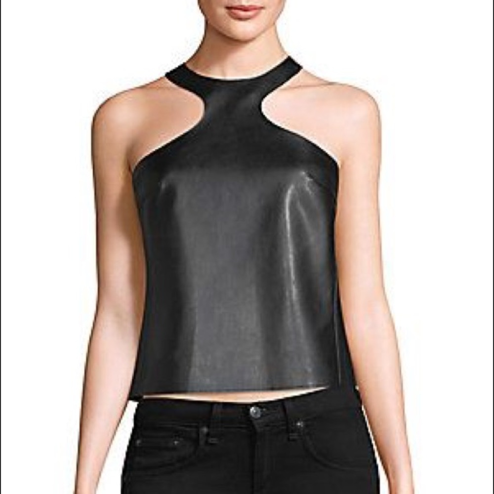 Bailey 44 Green Light Leather Tank Top